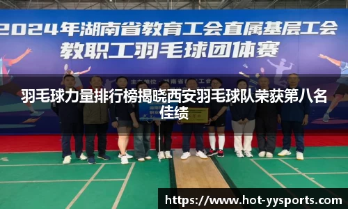 羽毛球力量排行榜揭晓西安羽毛球队荣获第八名佳绩